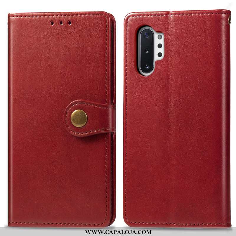 Capa Samsung Galaxy Note 10+ Protetoras Telemóvel Lisas Negócio Vermelho, Capas Samsung Galaxy Note 