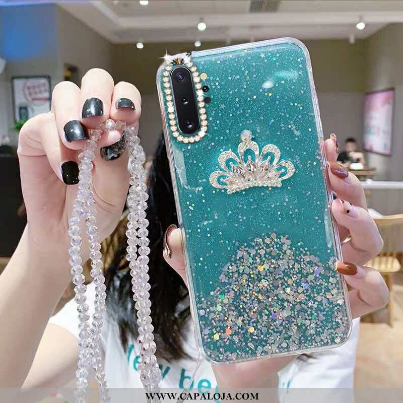 Capa Samsung Galaxy Note 10+ Strass Antiqueda Telemóvel Azul, Capas Samsung Galaxy Note 10+ Cristais