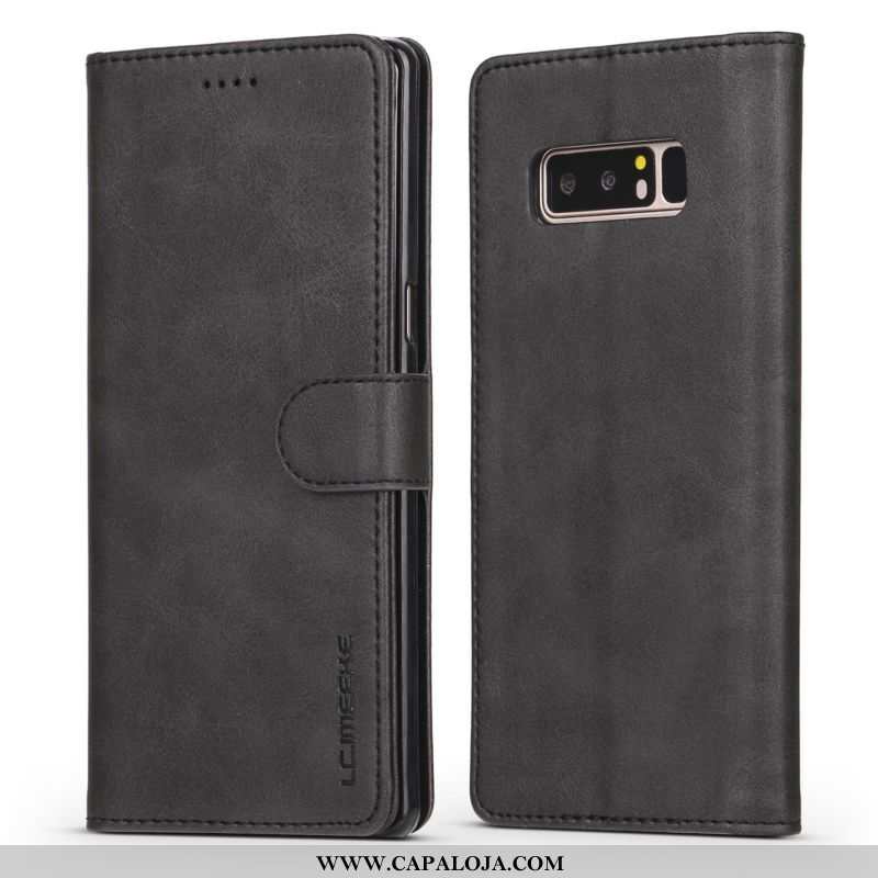 Capa Samsung Galaxy Note 8 Couro Cover Marrom Silicone Castanho, Capas Samsung Galaxy Note 8 Tendenc