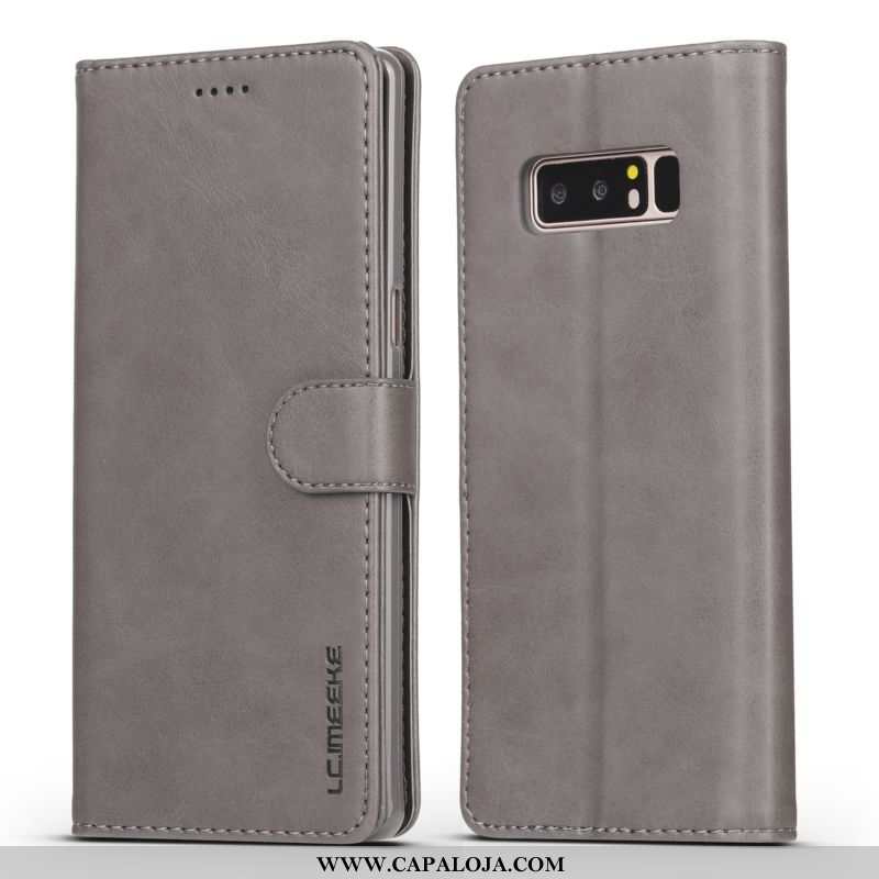 Capa Samsung Galaxy Note 8 Couro Cover Marrom Silicone Castanho, Capas Samsung Galaxy Note 8 Tendenc