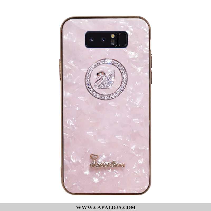 Capa Samsung Galaxy Note 8 Cravejada Masculino Cristais Tendencia Rosa, Capas Samsung Galaxy Note 8 