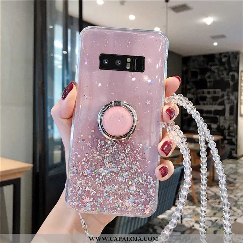 Capa Samsung Galaxy Note 8 Cristais Antiqueda Tendencia Cases Rosa, Capas Samsung Galaxy Note 8 Crav