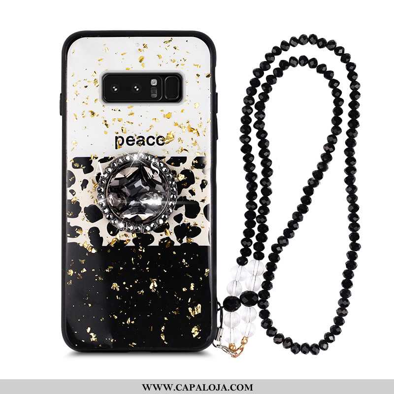 Capa Samsung Galaxy Note 8 Moda Frente Antiqueda Malha Preto, Capas Samsung Galaxy Note 8 Cravejada 