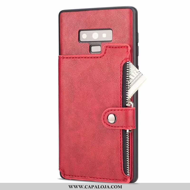 Capa Samsung Galaxy Note 9 Couro Antiqueda Criativas Carteira Castanho, Capas Samsung Galaxy Note 9 