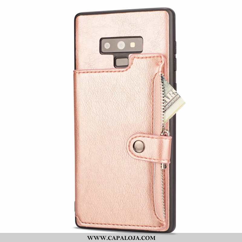 Capa Samsung Galaxy Note 9 Couro Antiqueda Criativas Carteira Castanho, Capas Samsung Galaxy Note 9 