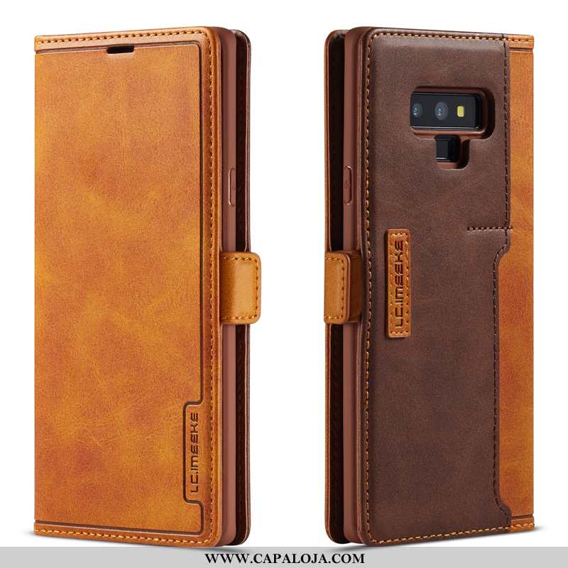 Capa Samsung Galaxy Note 9 Couro Legitimo Antiqueda Telemóvel Aço Azul Escuro, Capas Samsung Galaxy 