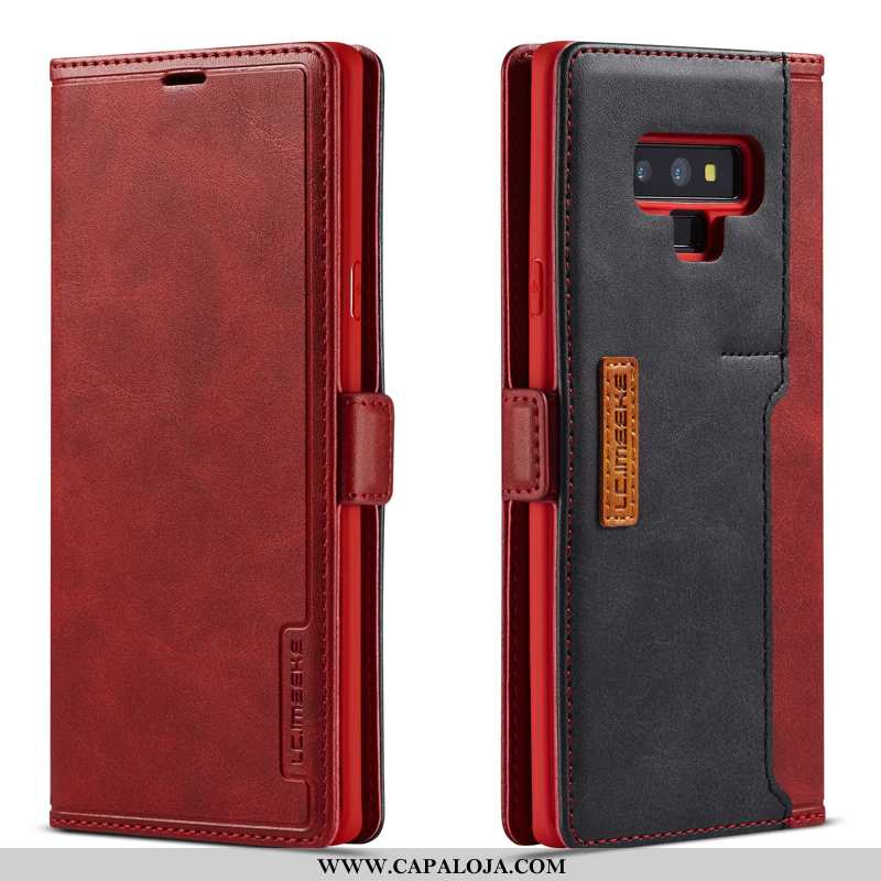 Capa Samsung Galaxy Note 9 Couro Legitimo Antiqueda Telemóvel Aço Azul Escuro, Capas Samsung Galaxy 