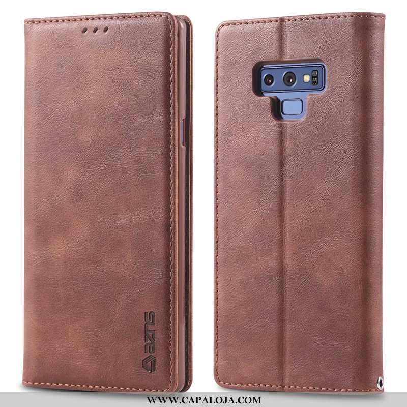 Capa Samsung Galaxy Note 9 Silicone Protetoras Capas Polegadas Castanho, Samsung Galaxy Note 9 Couro