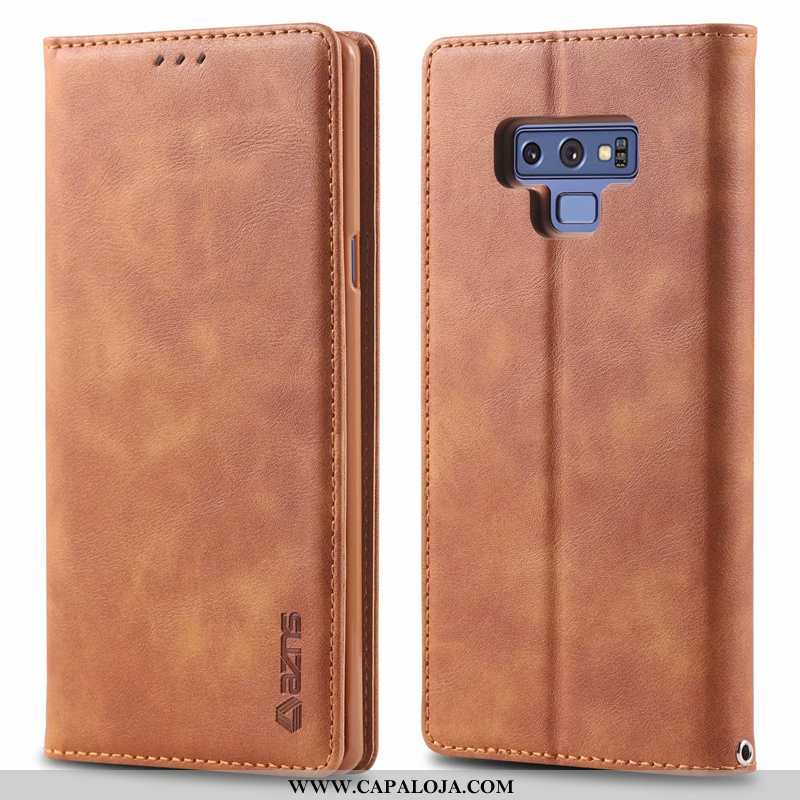 Capa Samsung Galaxy Note 9 Silicone Protetoras Capas Polegadas Castanho, Samsung Galaxy Note 9 Couro