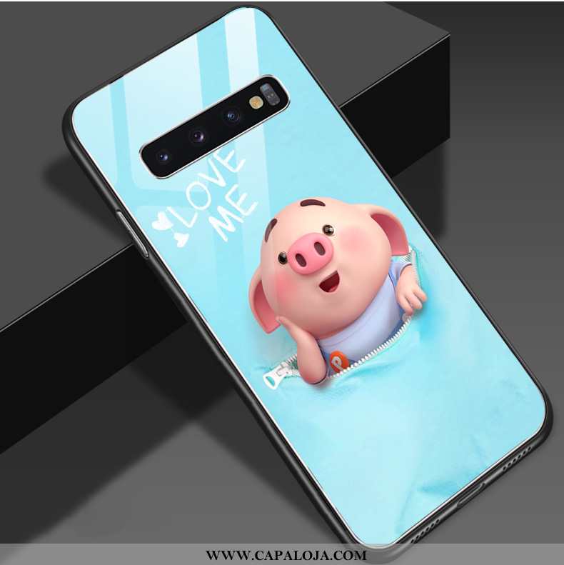 Capa Samsung Galaxy S10 Cordao Protetoras Vidro Vermelha Azul, Capas Samsung Galaxy S10 Personalizad