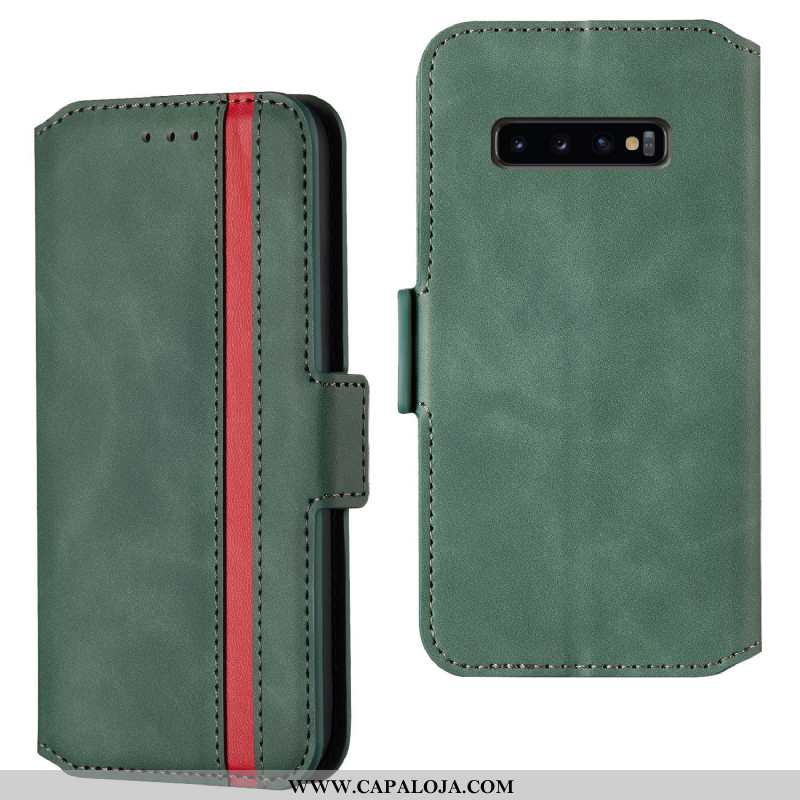 Capa Samsung Galaxy S10 Couro Protetoras Antiqueda Cases Vermelho, Capas Samsung Galaxy S10 Tendenci