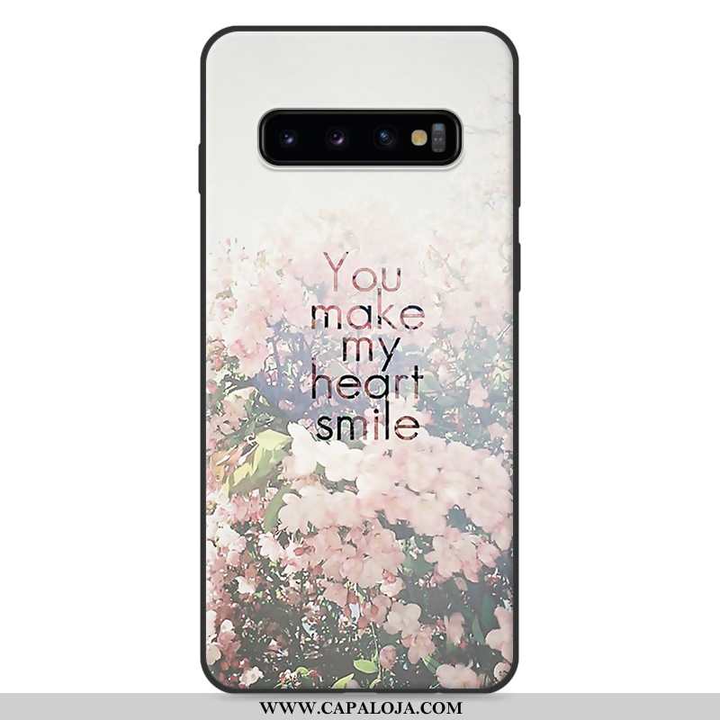 Capa Samsung Galaxy S10 Desenho Animado Branco Protetoras Feminino, Capas Samsung Galaxy S10 Bonitos