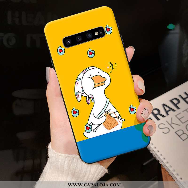 Capa Samsung Galaxy S10 Fosco Silicone Azul Escuro Desenho Animado, Capas Samsung Galaxy S10 Persona