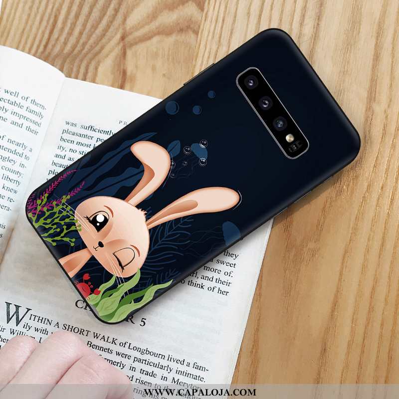 Capa Samsung Galaxy S10 Fosco Soft Telemóvel Feminino Azul Escuro, Capas Samsung Galaxy S10 Desenho 