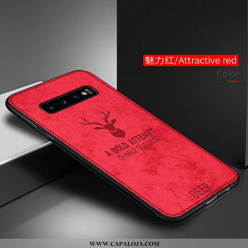 Capa Samsung Galaxy S10 Fosco Tampa Antiqueda Vermelha Vermelho, Capas Samsung Galaxy S10 Cordao Bar