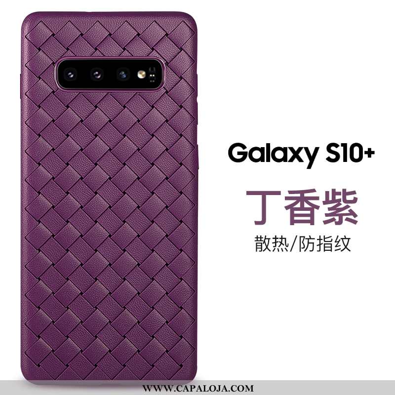 Capa Samsung Galaxy S10+ Silicone Masculino Roxa Antiqueda Roxo, Capas Samsung Galaxy S10+ Personali