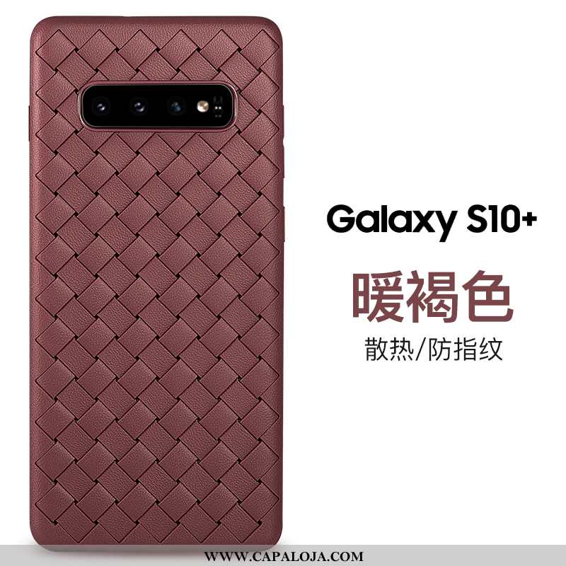 Capa Samsung Galaxy S10+ Silicone Masculino Roxa Antiqueda Roxo, Capas Samsung Galaxy S10+ Personali