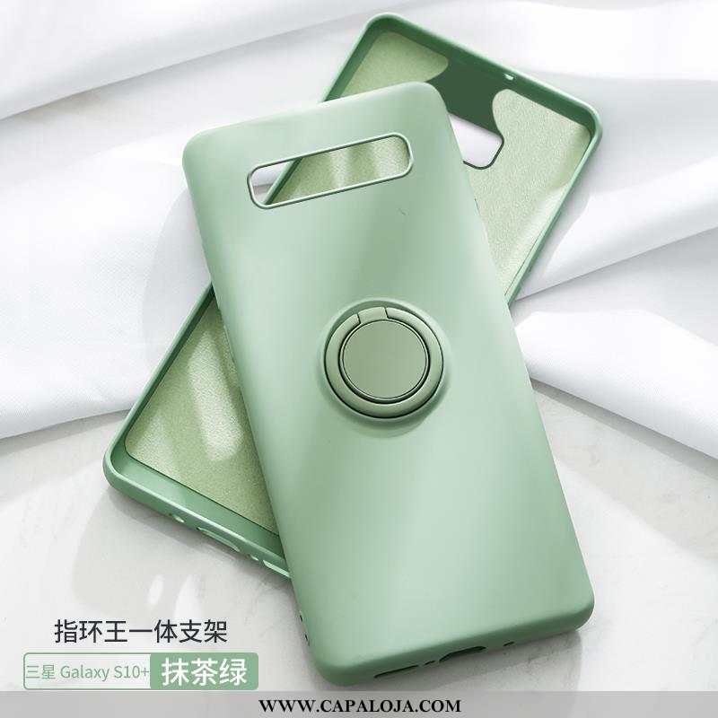 Capa Samsung Galaxy S10+ Super Casal Antiqueda Malha Verde, Capas Samsung Galaxy S10+ Silicone Barat