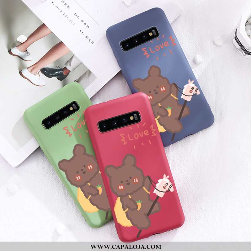 Capa Samsung Galaxy S10 Tendencia Novas Silicone Protetoras Vermelho, Capas Samsung Galaxy S10 Super