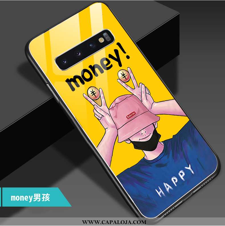 Capa Samsung Galaxy S10 Tendencia Telemóvel Capas Casal Amarelo, Samsung Galaxy S10 Soft Barato