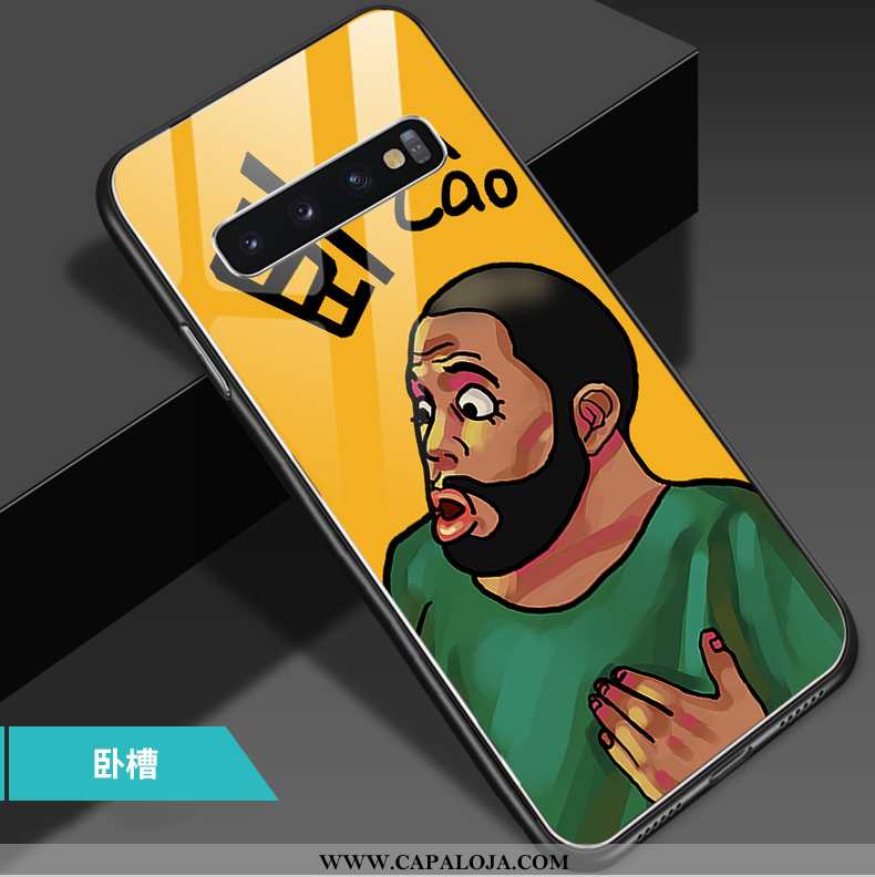 Capa Samsung Galaxy S10 Tendencia Telemóvel Capas Casal Amarelo, Samsung Galaxy S10 Soft Barato