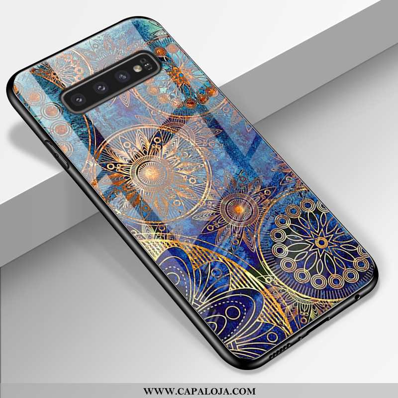 Capa Samsung Galaxy S10+ Vidro Estrelado Tendencia Antiqueda Azul, Capas Samsung Galaxy S10+ Persona