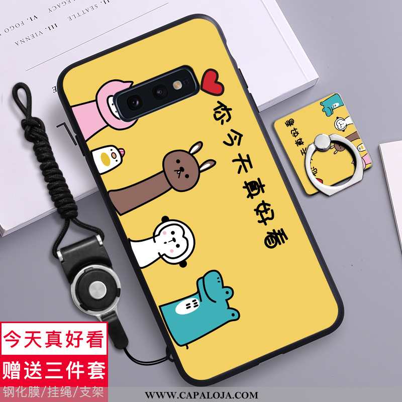 Capa Samsung Galaxy S10e Bonitos Verao Desenho Animado Feminino Preto, Capas Samsung Galaxy S10e Ten