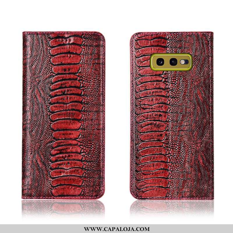 Capa Samsung Galaxy S10e Couro Caqui Pássaro Masculino, Capas Samsung Galaxy S10e Soft Promoção