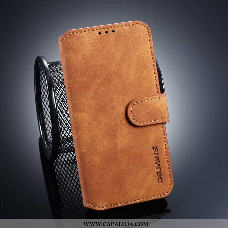 Capa Samsung Galaxy S10e Personalizada Telemóvel Antiqueda Capas Cinza, Samsung Galaxy S10e Couro Ba