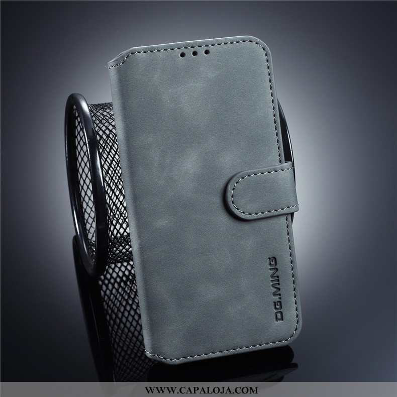 Capa Samsung Galaxy S10e Personalizada Telemóvel Antiqueda Capas Cinza, Samsung Galaxy S10e Couro Ba