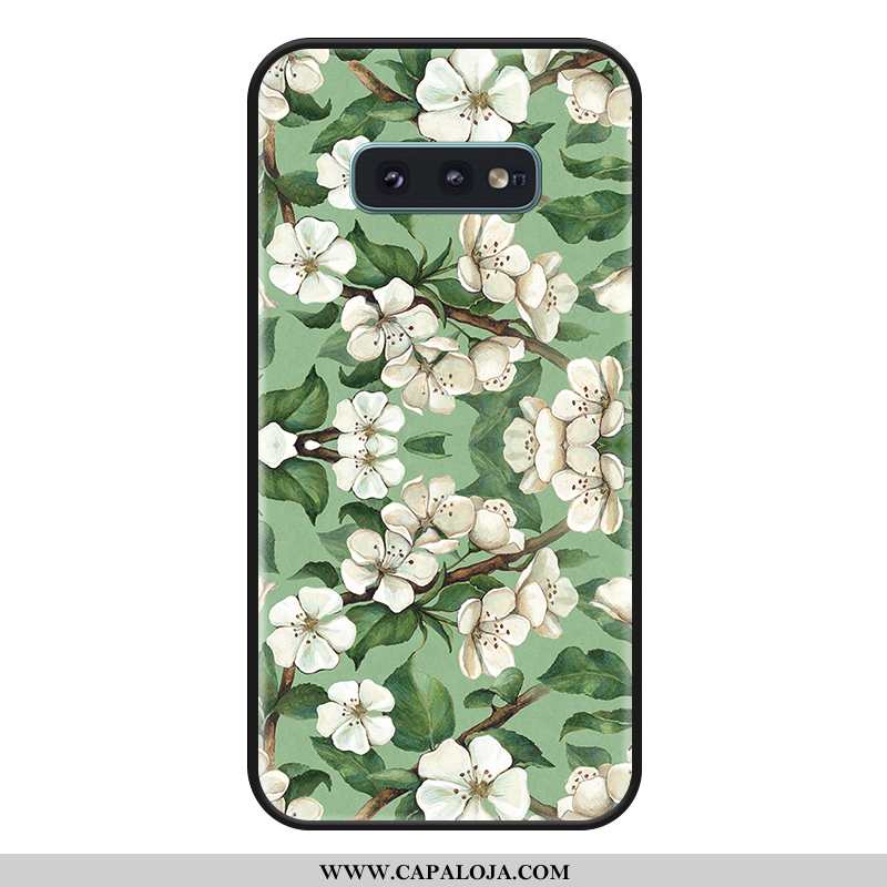 Capa Samsung Galaxy S10e Silicone Capas Telemóvel Completa Verde, Samsung Galaxy S10e Antiqueda Bara