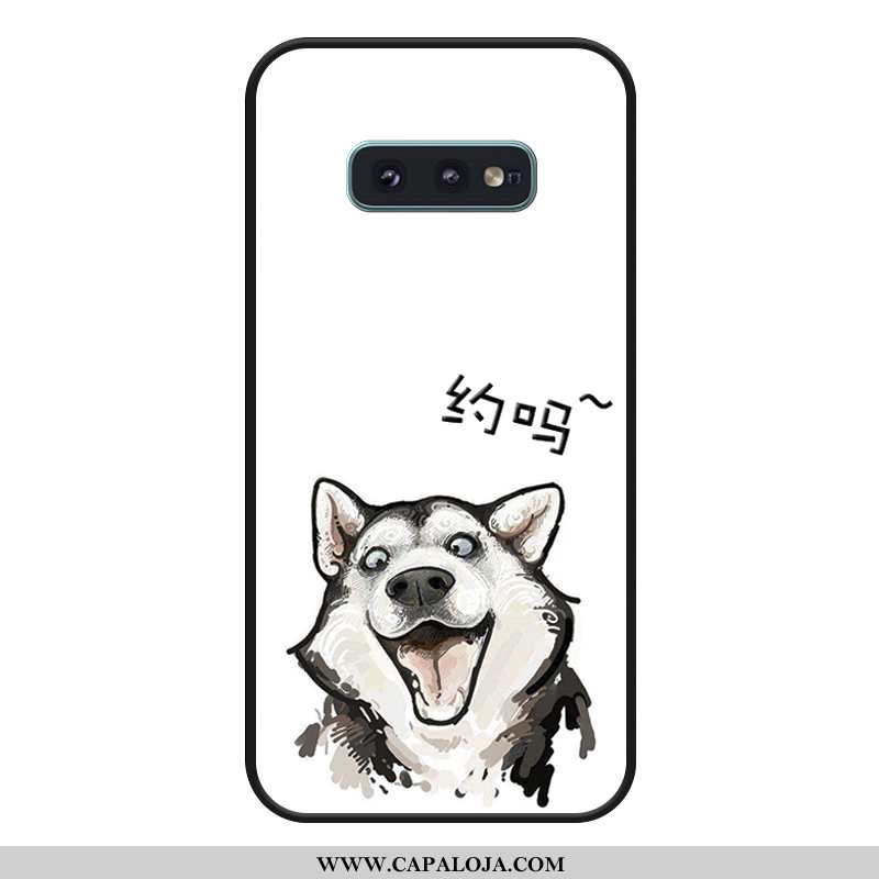 Capa Samsung Galaxy S10e Silicone Feminino Branco Casal, Capas Samsung Galaxy S10e Desenho Animado V