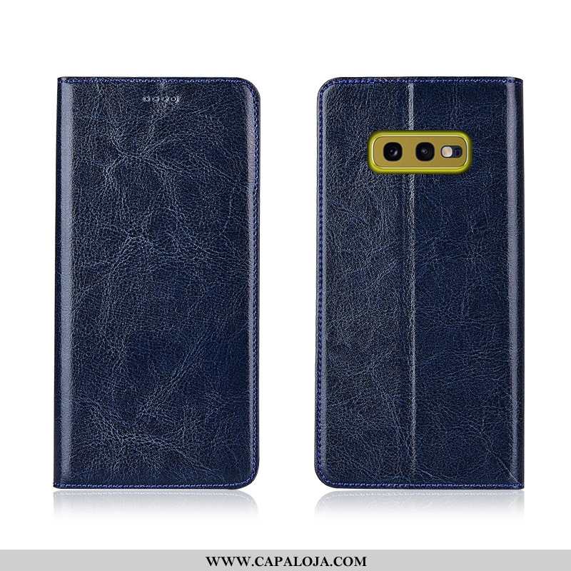 Capa Samsung Galaxy S10e Soft Capas Couro Genuíno Telemóvel Caqui, Samsung Galaxy S10e Protetoras Pr