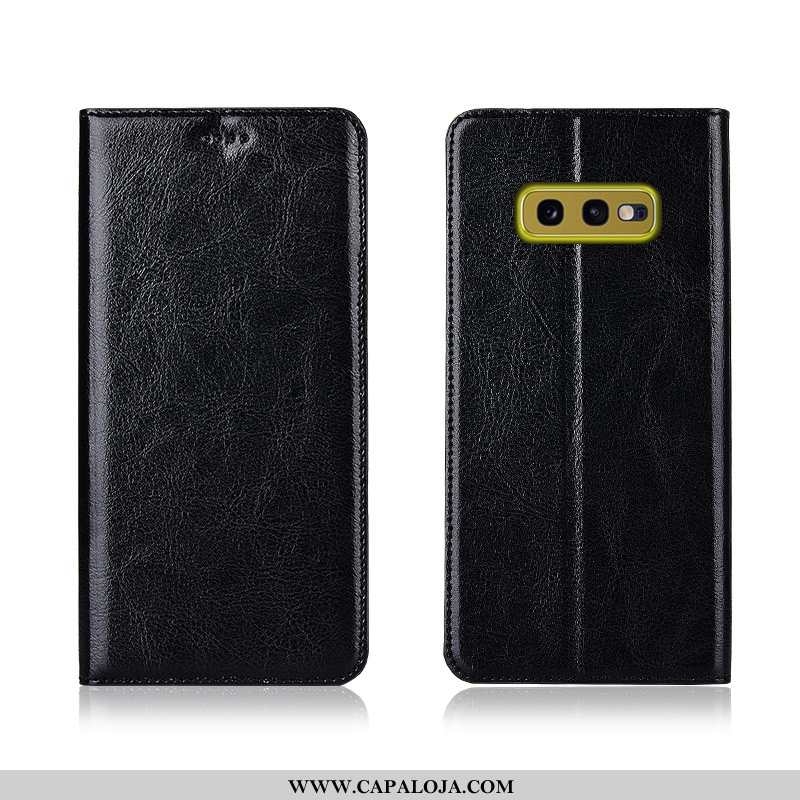 Capa Samsung Galaxy S10e Soft Capas Couro Genuíno Telemóvel Caqui, Samsung Galaxy S10e Protetoras Pr