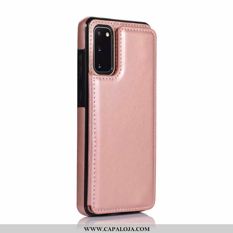 Capa Samsung Galaxy S20 Couro Capas Cases Telemóvel Rosa, Samsung Galaxy S20 Criativas Barato