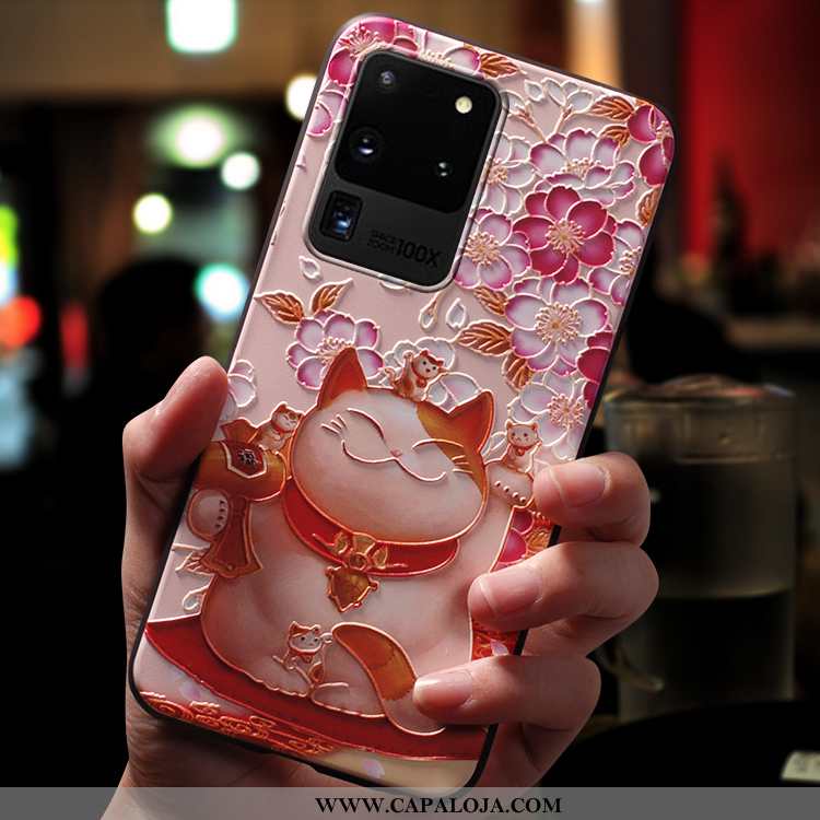 Capa Samsung Galaxy S20 Ultra Slim Desenho Animado Personalizado Rosa, Capas Samsung Galaxy S20 Ultr