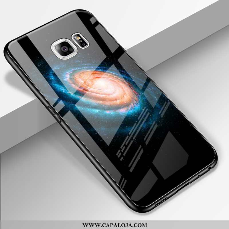 Capa Samsung Galaxy S6 Edge Criativas Telemóvel Personalizada Silicone Azul Escuro, Capas Samsung Ga