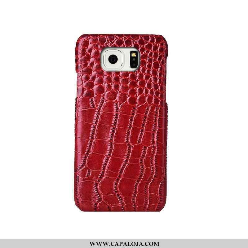 Capa Samsung Galaxy S6 Edge Criativas Telemóvel Protetoras Luxo Castanho, Capas Samsung Galaxy S6 Ed