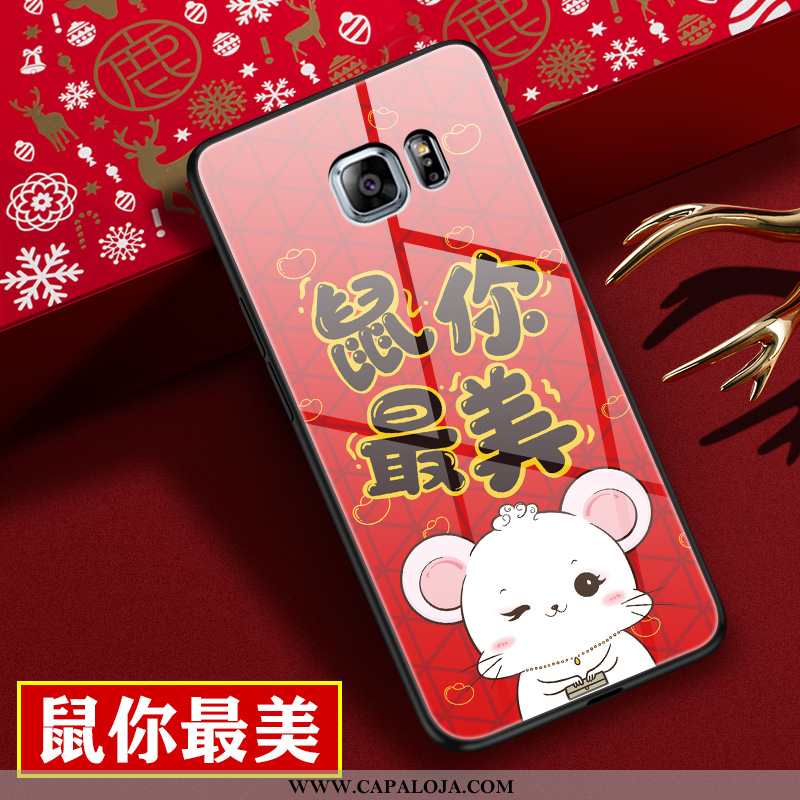 Capa Samsung Galaxy S6 Edge Desenho Animado Capas Ag Masculino Vermelho, Samsung Galaxy S6 Edge Tend