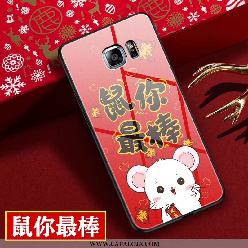 Capa Samsung Galaxy S6 Edge Desenho Animado Capas Ag Masculino Vermelho, Samsung Galaxy S6 Edge Tend