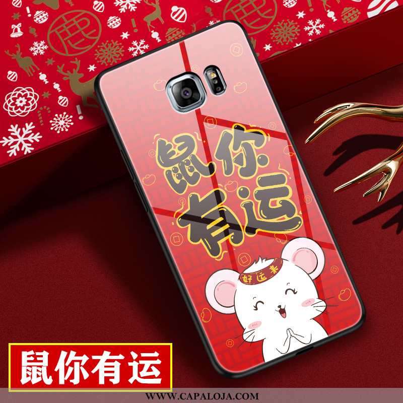 Capa Samsung Galaxy S6 Edge Desenho Animado Capas Ag Masculino Vermelho, Samsung Galaxy S6 Edge Tend