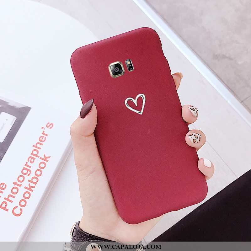 Capa Samsung Galaxy S6 Edge Fosco Completa Tendencia Super Vermelho, Capas Samsung Galaxy S6 Edge Sl