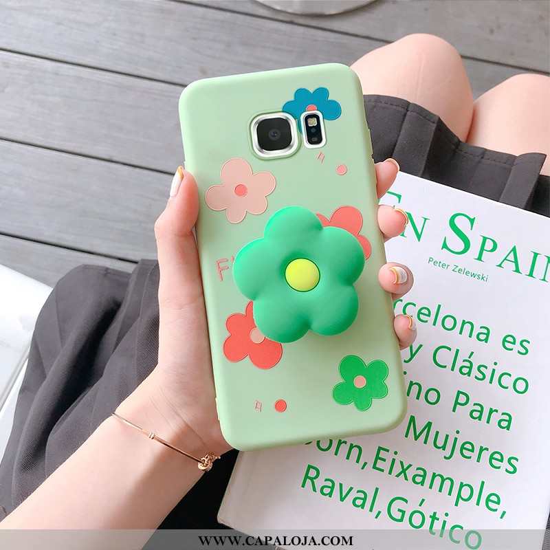 Capa Samsung Galaxy S6 Edge Protetoras Capas Pintado Desenho Animado Verde, Samsung Galaxy S6 Edge S