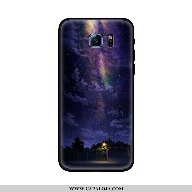 Capa Samsung Galaxy S6 Edge Soft Bonitos Cases Desenho Animado Preto, Capas Samsung Galaxy S6 Edge P