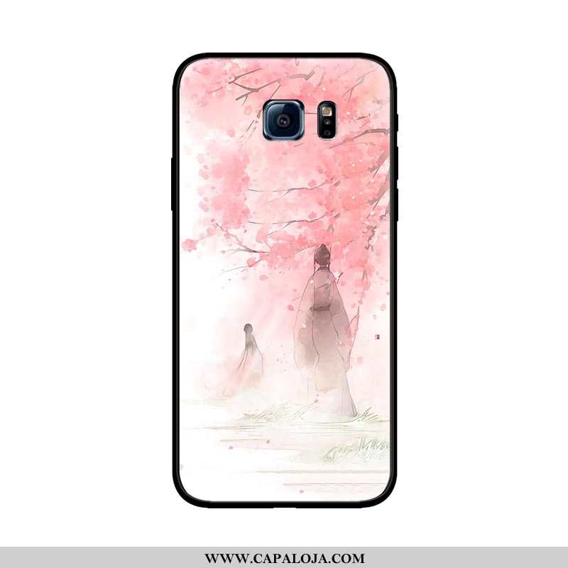 Capa Samsung Galaxy S6 Edge Soft Bonitos Cases Desenho Animado Preto, Capas Samsung Galaxy S6 Edge P