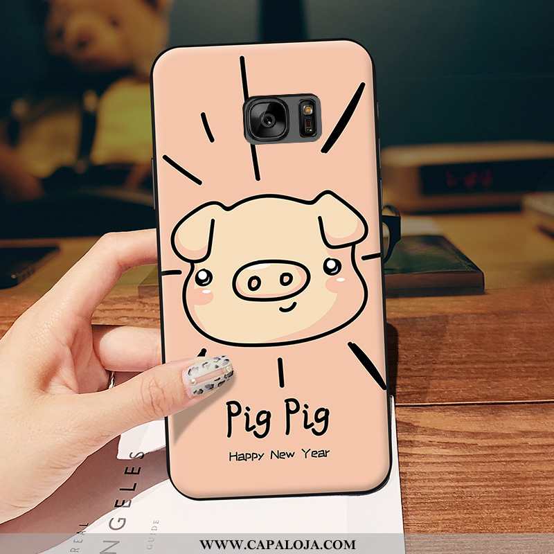 Capa Samsung Galaxy S7 Cordao Animais Ag Rosa, Capas Samsung Galaxy S7 Soft Barato