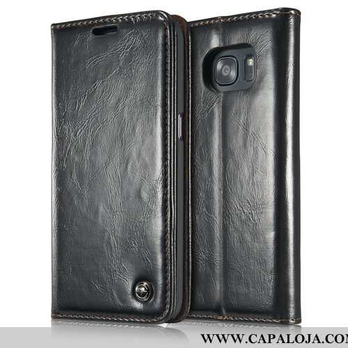 Capa Samsung Galaxy S7 Edge Couro Completa Nova Multifuncional Castanho, Capas Samsung Galaxy S7 Edg