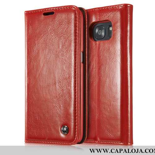 Capa Samsung Galaxy S7 Edge Couro Completa Nova Multifuncional Castanho, Capas Samsung Galaxy S7 Edg