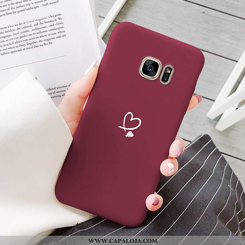 Capa Samsung Galaxy S7 Edge Desenho Animado Personalizado Completa Masculino Bordô, Capas Samsung Ga