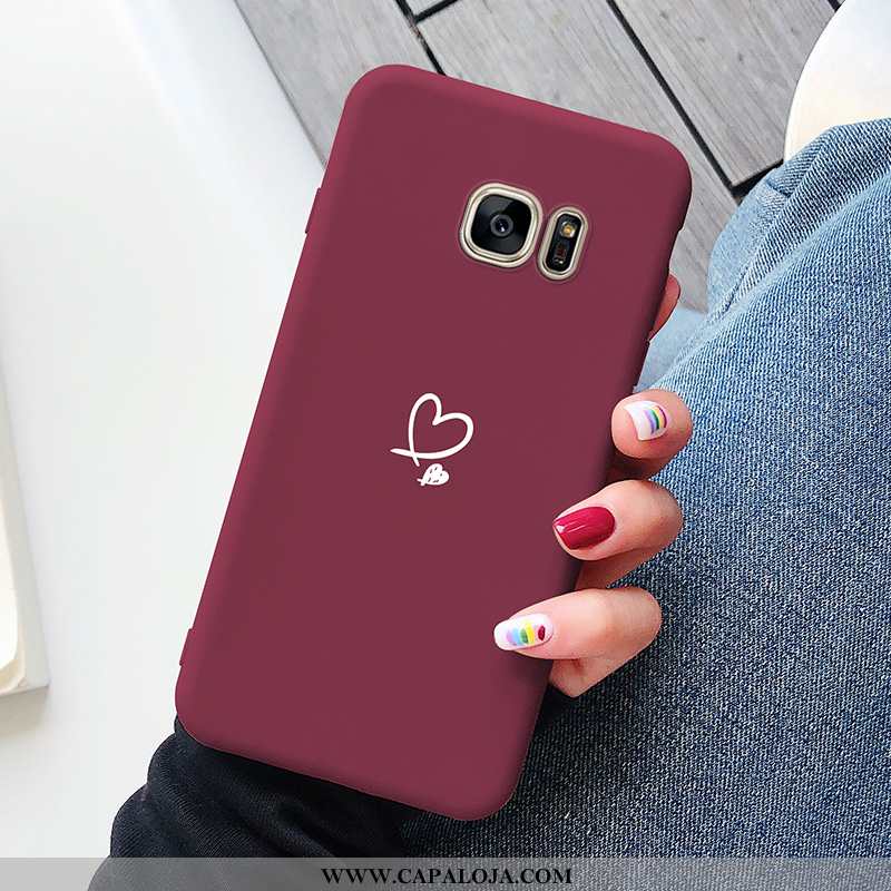 Capa Samsung Galaxy S7 Edge Desenho Animado Personalizado Completa Masculino Bordô, Capas Samsung Ga